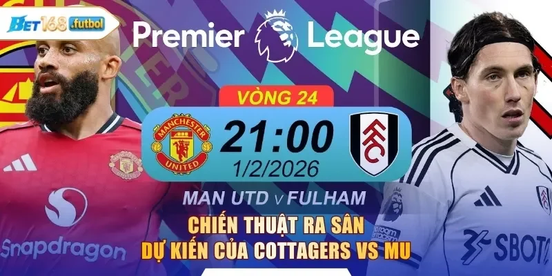 Chiến thuật ra sân dự kiến của Cottagers vs MU