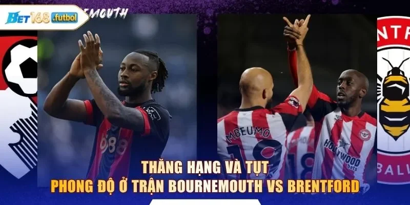 Thăng hạng và tụt phong độ ở trận Bournemouth vs Brentford